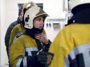 Stefan in fire suit